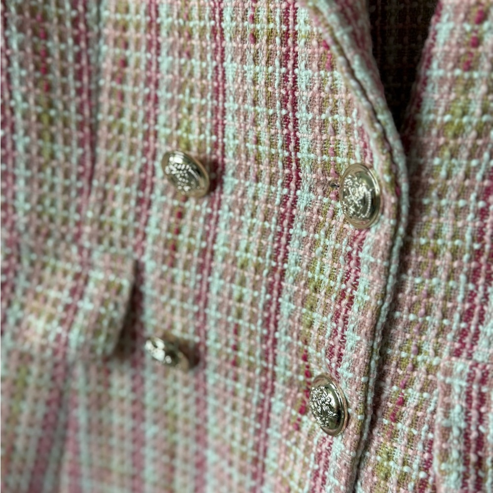 SHEIN Pink Plaid Blazer Suit Jacket | Medium - Picture 9 of 15